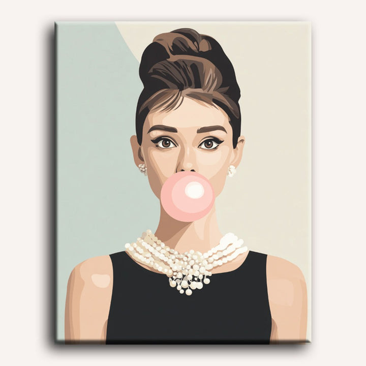 Bulle de Chewing-gum | Peinture par numéro 30×40 cm