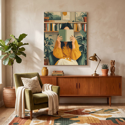 Caché entre les Pages | Peinture par numéro 30×40 cm