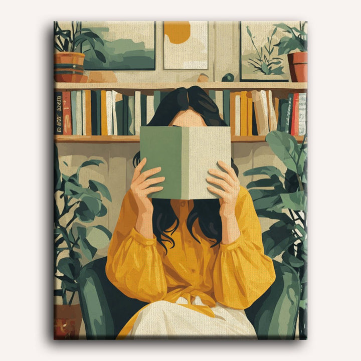 Caché entre les Pages | Peinture par numéro 30×40 cm