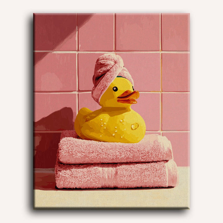 Canard au Spa | Peinture par numéro 30×40 cm
