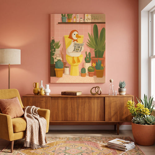 Canard aux Toilettes | Peinture par numéro 30×40 cm