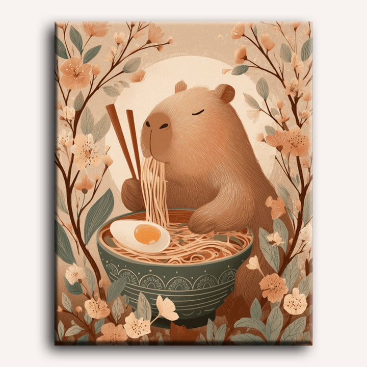 Capybara Gourmand | Peinture par numéro 30×40 cm