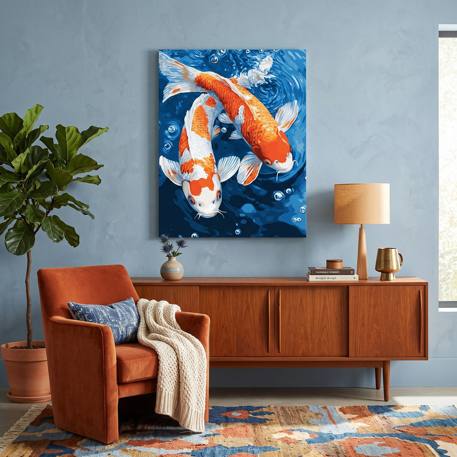 Toile numérotée avant peinture