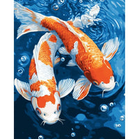 Carpes Koï | Peinture par numéro 30×40 cm