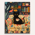Chat et café | Peinture par numéro 30×40 cm
