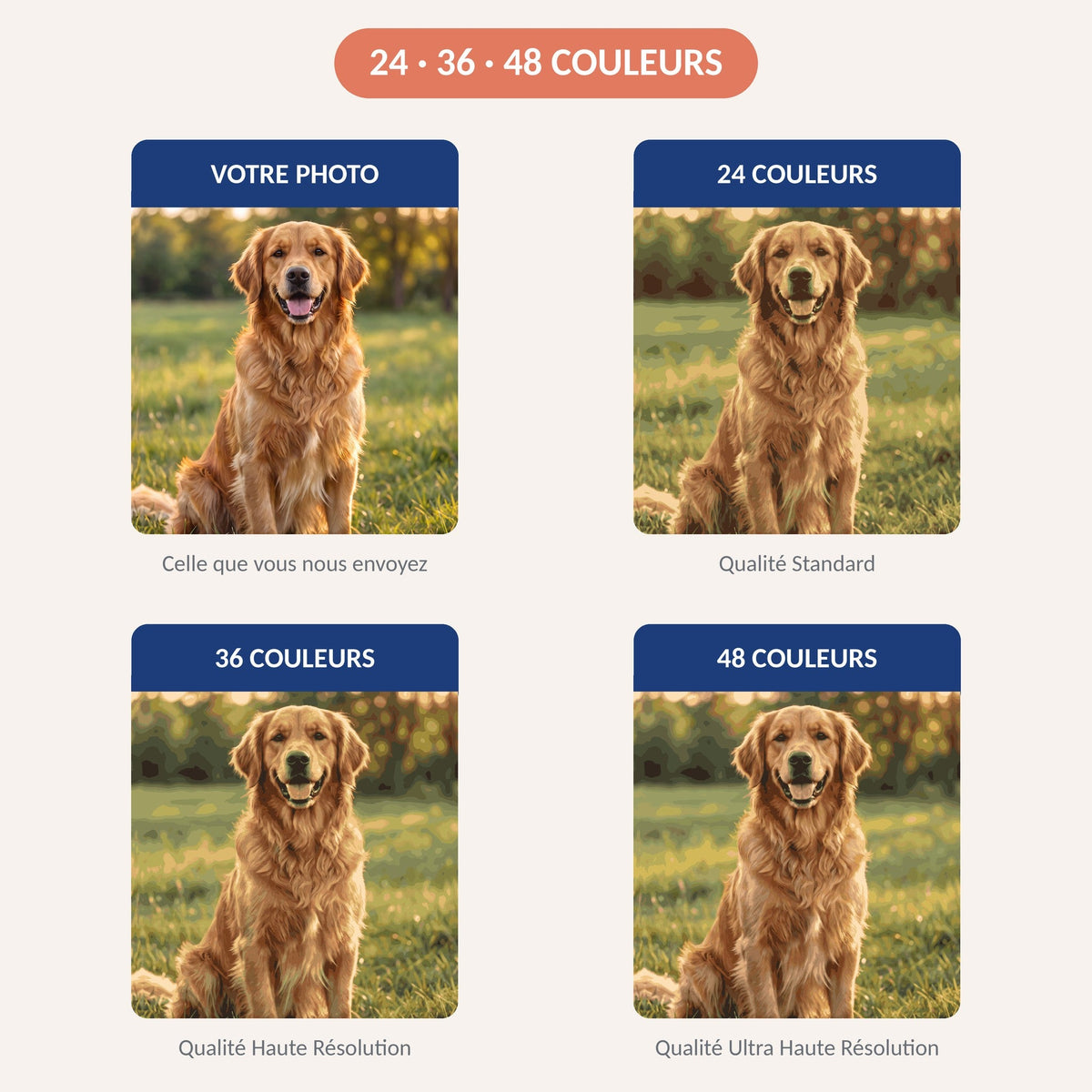 Votre Chien en Peinture par Numéro Personnalisée