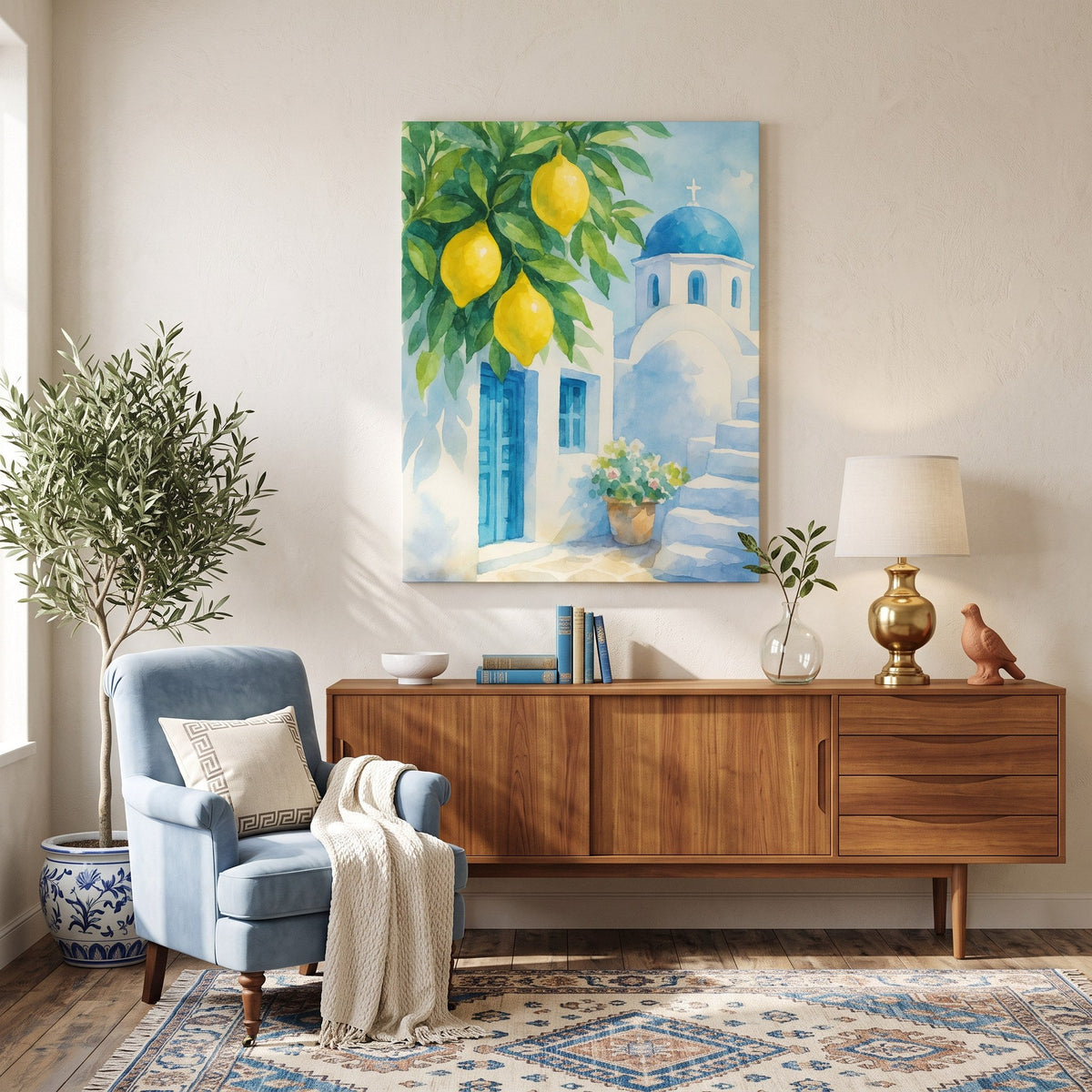 Citrons de Santorin | Peinture par numéro 30×40 cm