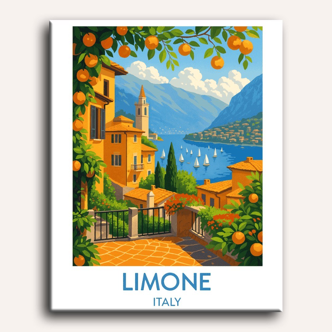 Citrons Dolce Vita | Peinture par numéro 30×40 cm