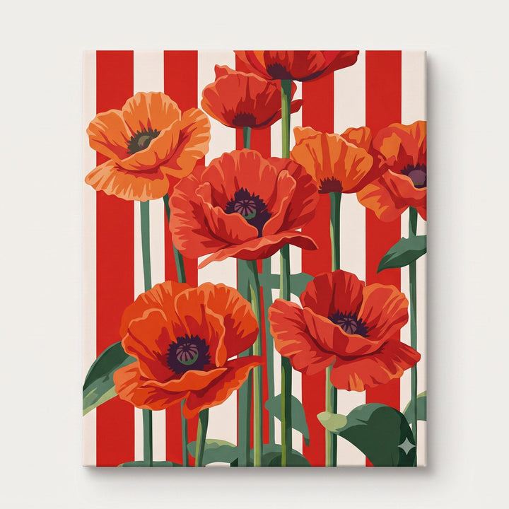 Coquelicots Rouges | Peinture par numéro 30×40 cm