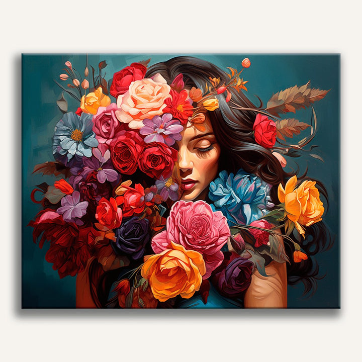 Couronne de Roses | Peinture par numéro 30×40 cm