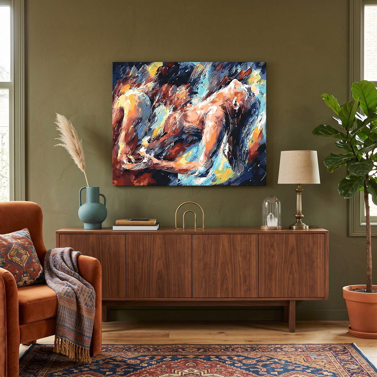 Deux Amoureux | Peinture par numéro 30×40 cm