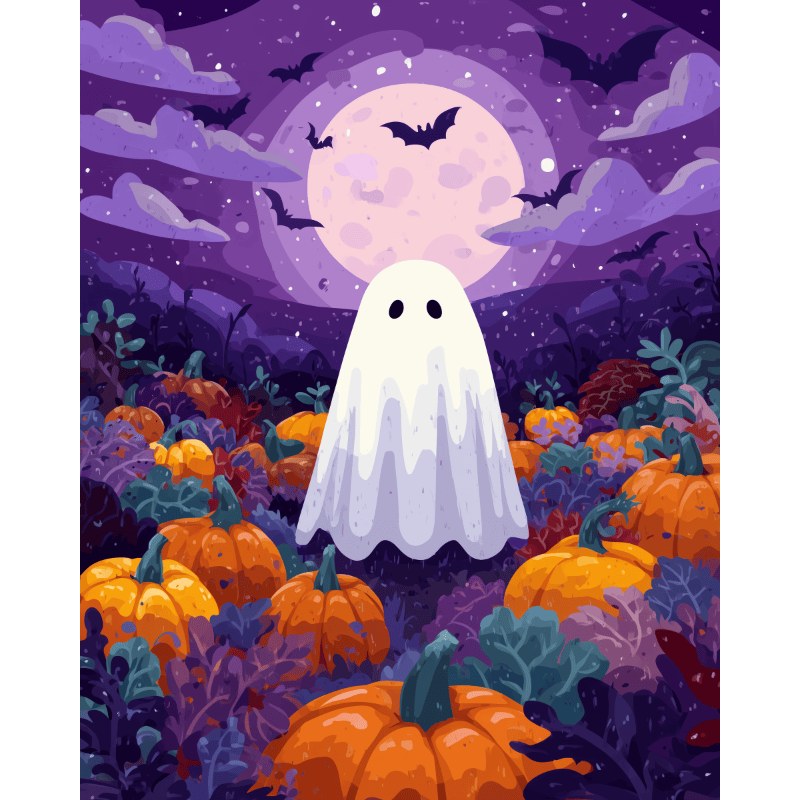 Fantôme Minuit | Peinture par numéro 30×40 cm