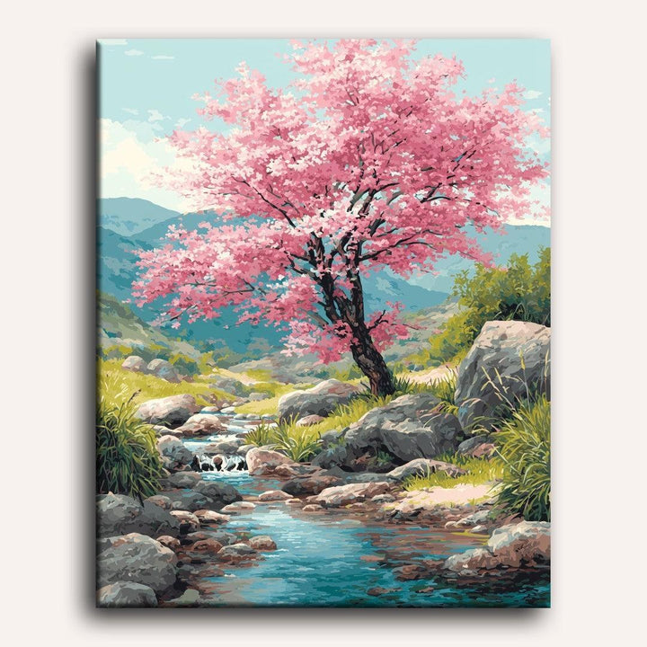 Fleur de Cerisier | Peinture par numéro 30×40 cm