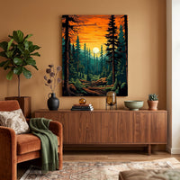 Forêt au Crépuscule | Peinture par numéro 30×40 cm