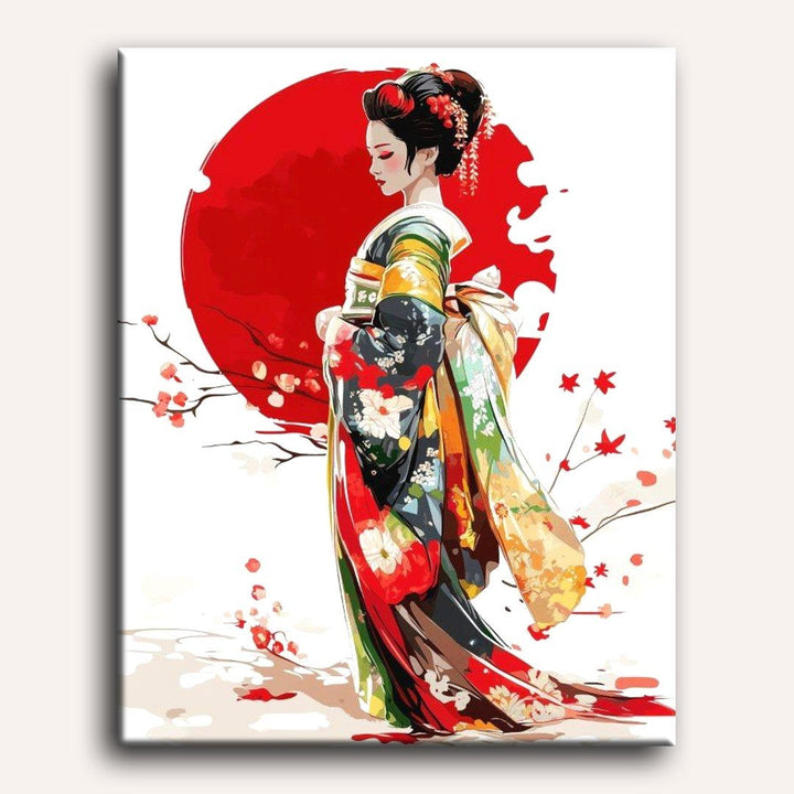Geisha Élégante | Peinture par numéro 30×40 cm