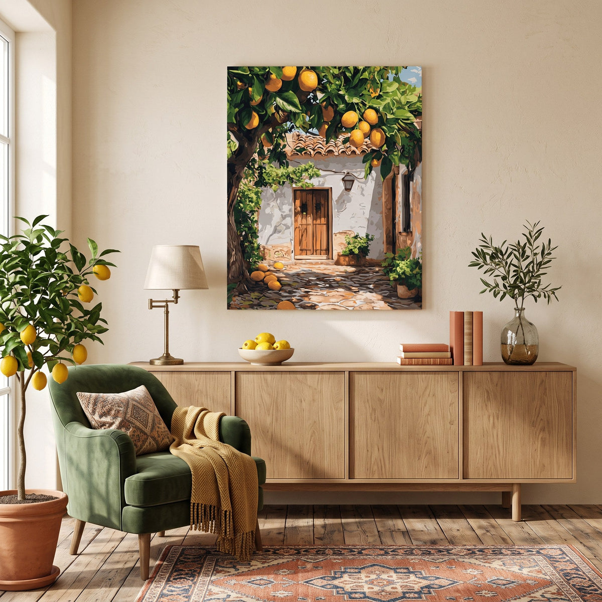 Jardin de citrons | Peinture par numéro 30×40 cm