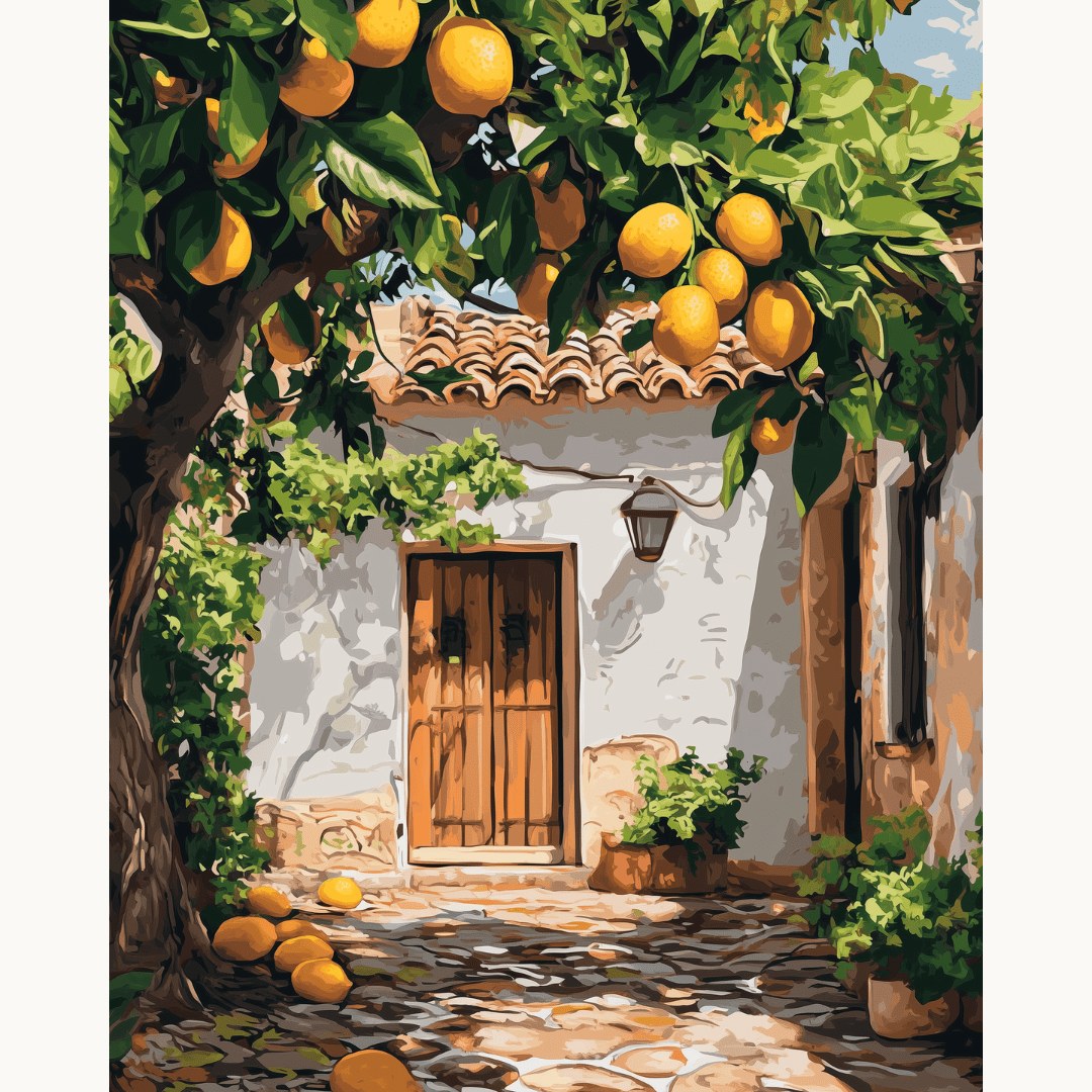 Jardin de citrons | Peinture par numéro 30×40 cm