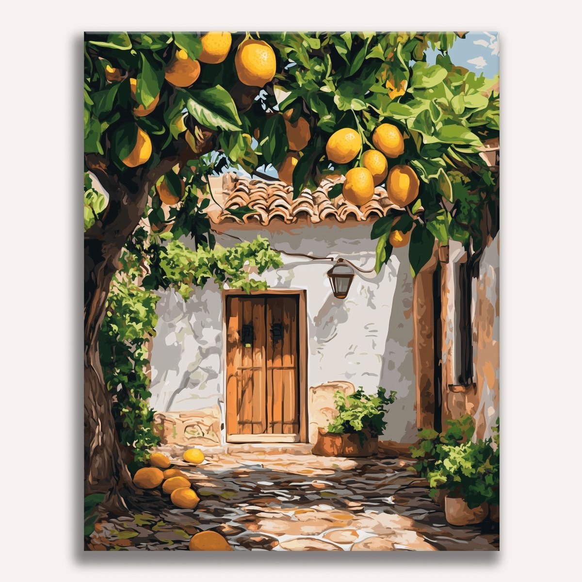 Jardin de citrons | Peinture par numéro 30×40 cm
