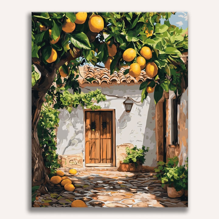 Jardin de citrons | Peinture par numéro 30×40 cm