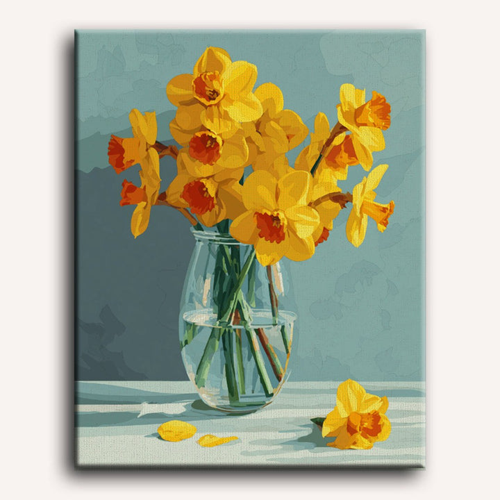 Jonquilles en Lumière | Peinture par numéro 30×40 cm