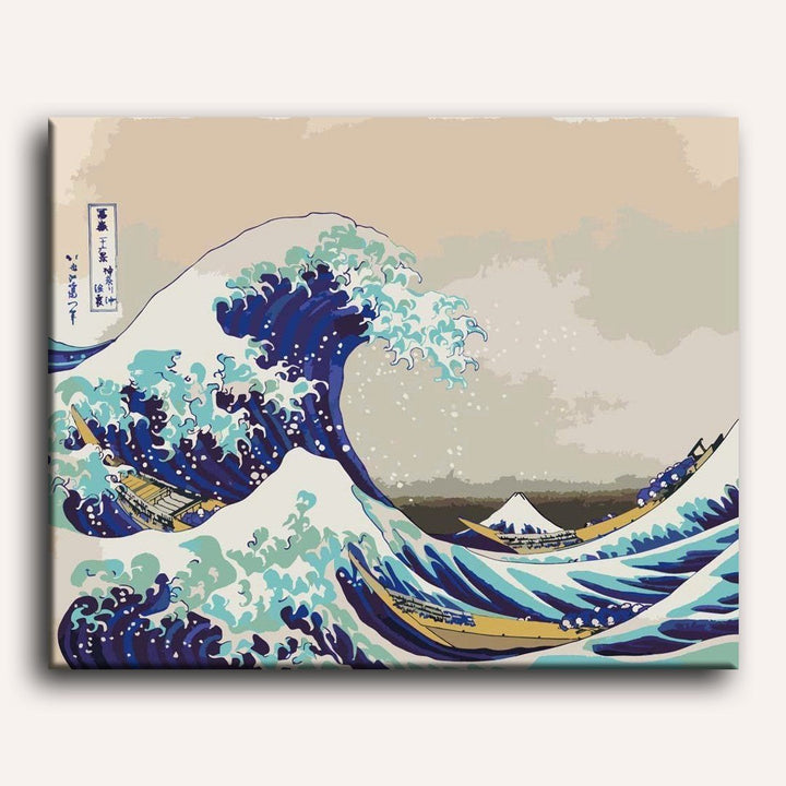 La grande vague de Kanagawa | Peinture par numéro 30×40 cm