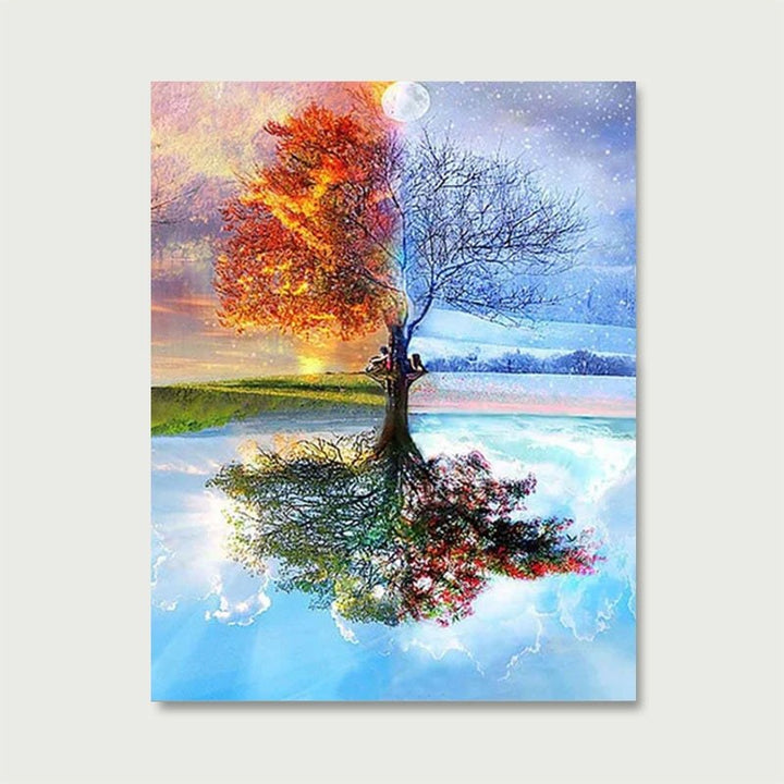 Les 4 Saisons | Peinture par numéro 30×40 cm