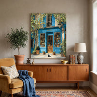 Librairie Bleue au Chat Noir | Peinture par numéro 30×40 cm