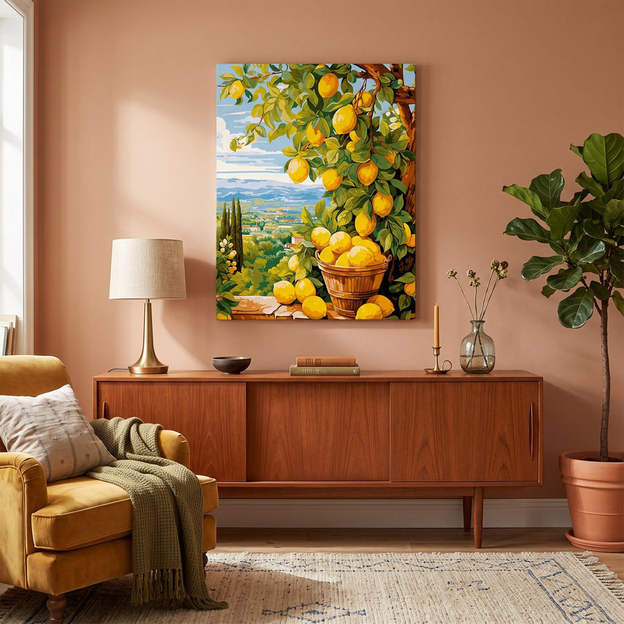 Toile numérotée avant peinture