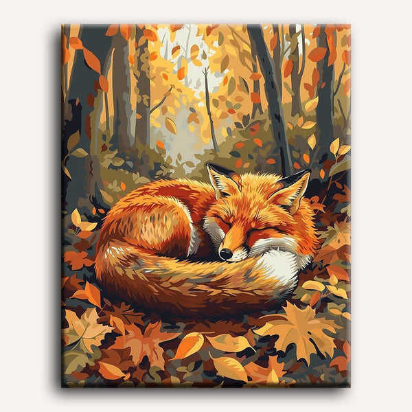 Renard Endormi | Peinture par numéro 30×40 cm
