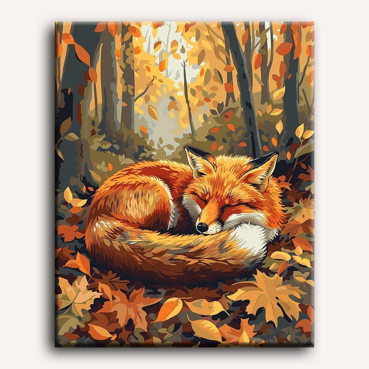 Renard Endormi | Peinture par numéro 30×40 cm