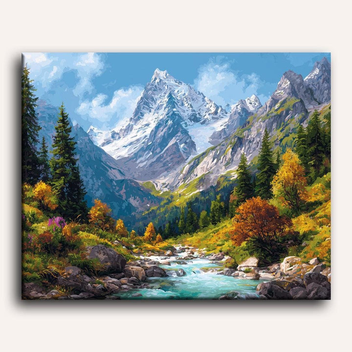 Torrent de Montagne | Peinture par numéro 30×40 cm