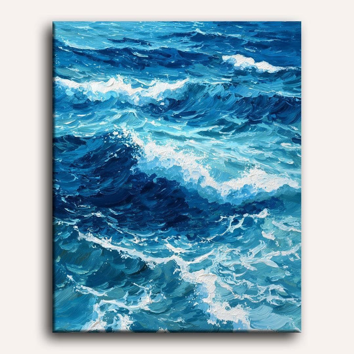 Vagues de l'Océan | Peinture par numéro 30×40 cm