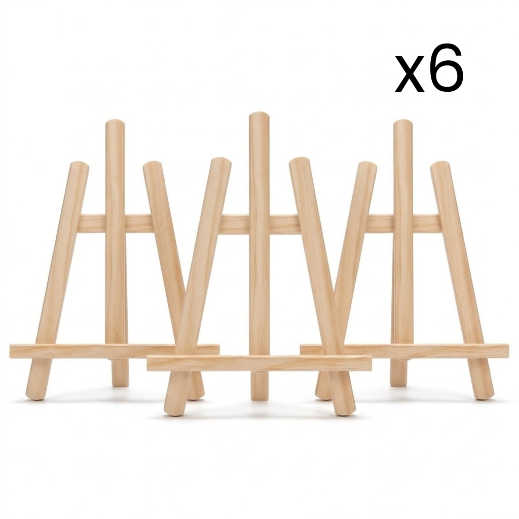 Petit chevalet en bois - Pack de 6