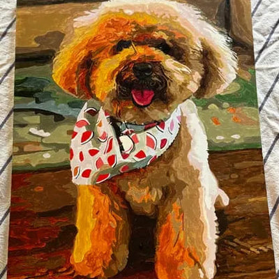Portrait d'animal en peinture par numéro