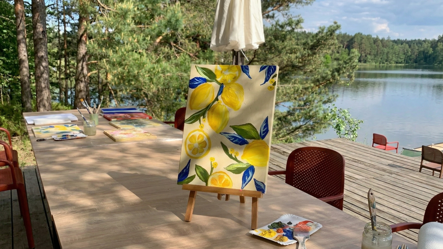 Toile numérotée avant peinture